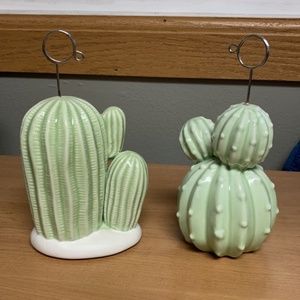 Ceramic Cactus Shaped Photo Holders